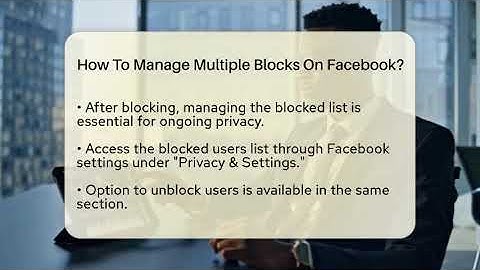 How To Manage Multiple Blocks On Facebook? - Everyday-Networking
