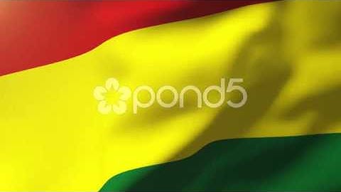 Bolivia Flag Waving In The Wind. Looping Sun Rises Style. Animation Loop