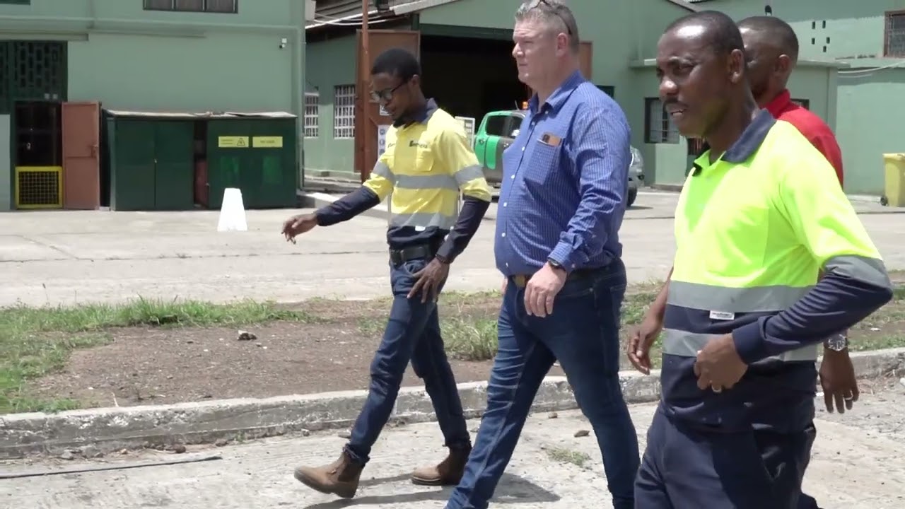Tour of our training facility in Obuasi by our South African partners.