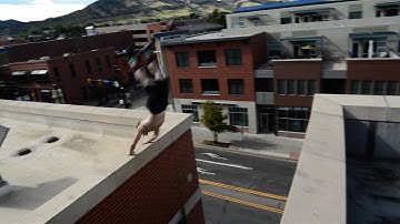 Over rotating a massive kong? Just hand spring haha - Parkour Ukemi