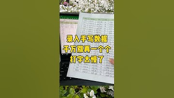 快速录入手写表格#办公技巧 #职场 #每天学习一点点 #excel #干货分享