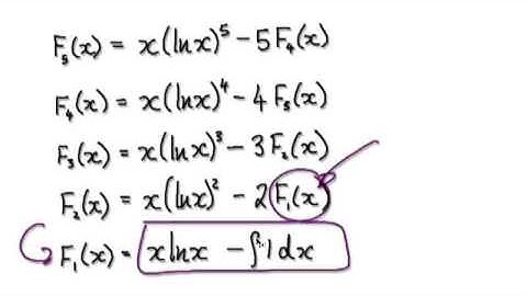 Video 1951 - Reduction Formula - Integrate (lnx)^5 - Practice