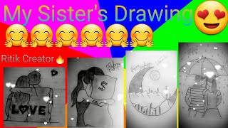 Art by my sister 💕। Pencil Drawing ✏। Something special Drawing ❤🤗।Short Drawing song 📹। screenshot 1