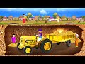 UNDERGROUND Golden Tractor - భూగర్భంలో బంగారు ట్రాక్టర్ Telugu Fairy Tales | Telugu Moral Stories