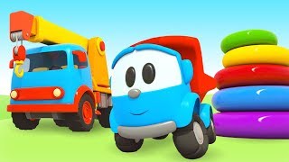 leo the truck a crane truck for kids learn street vehicles cars and trucks for babies