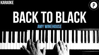 Amy Winehouse - Back To Black Karaoke Slower Acoustic Piano Instrumental Lyrics chords