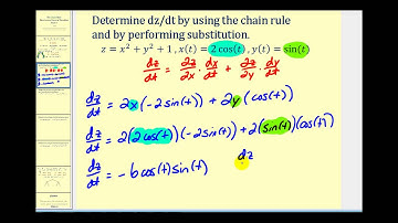The Chain Rule for Functions of Two Variable with One Independent Variable