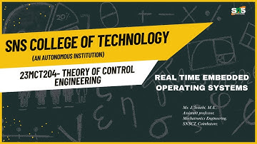 Real Time Embedded Operating Systems | Theory of Control Engineering | SNS Institutions