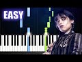 Wednesday Plays The Cello - EASY Piano Tutorial