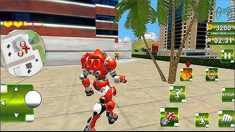 Grand Flying Robot Bike Revenge: Robot Transformation Game - Android Gameplay