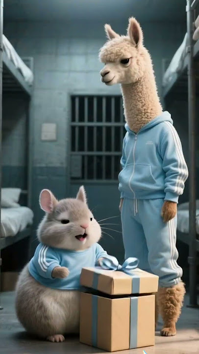 Totoro and Alpaca playing Dalgona Candy Game #animals#cute#dalgona  #funny #animation