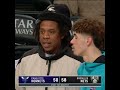 Jay-Z and LaMelo chopping it up at halftime 👀 #shorts