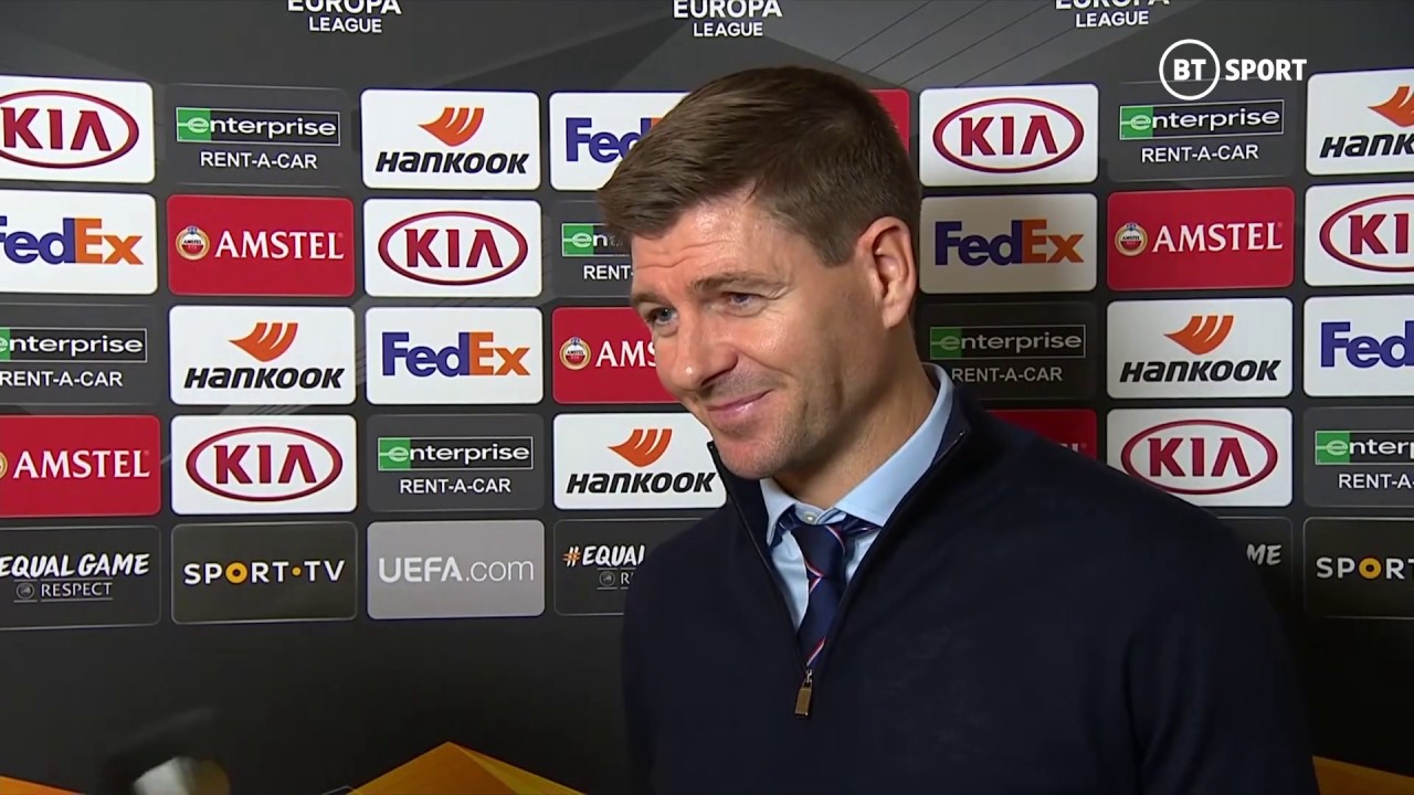 Tonight, we were Rangers" Steven Gerrard is happy with a hard earned point in Porto - YouTube