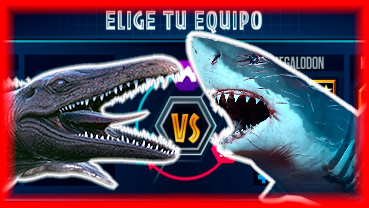 Mosasaurus Vs Megalodon Dinosaurios Y Monstruos Marinos Gigantes Jurassic World - jurassic park new megalodon vs mosasaurus update roblox