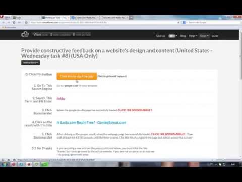 კაზინოს Bookmarklet დავალებების შესრულება