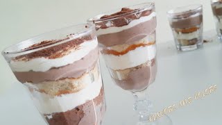 Chocolate mousse glass dessert || Flavors and colors