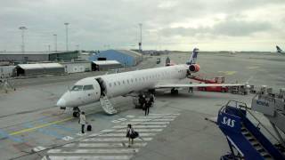 SAS Business Class: Dusseldorf to Copenhagen CRJ-900 Full Flight!!