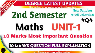 Degree 2sem Maths Solid Geometry UNIT- 1 Most Important Question FULL Explanation Degree 2sem Maths