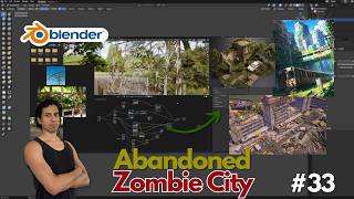 (Day 33) Blender 3D: Abandoned Zombie City - We finished the white rusty iron material screenshot 5