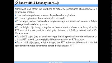 Bandwidth and latency