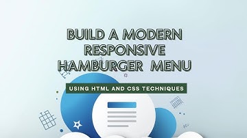 How to create responsive Hamburger menu with html and css