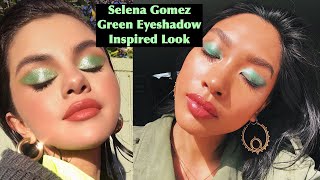 I created a makeup look that was inspired by selena gomez wearing
green eyeshadow from an instagram photo song: drive away mk2 milk
hydro grip prim...