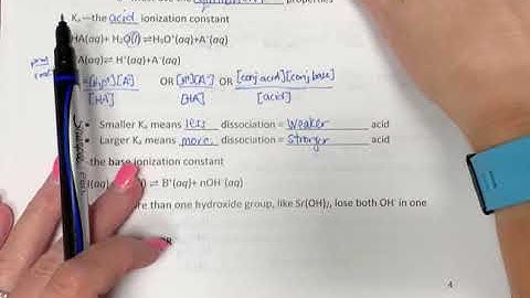 Weak Acids and Bases--Ionization Constants (Ka and Kb)