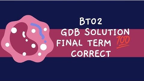 Bt102 GDB Solution virtual university of Pakistan 💯 correct