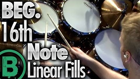 16th Note Linear Fills - Beginner Drum Lessons