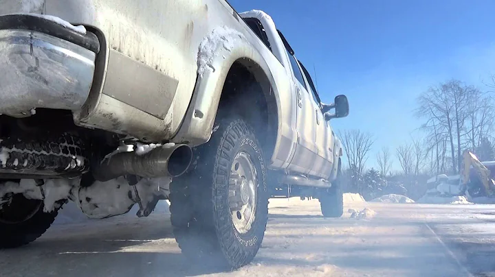2002 7.3 Powerstroke 4" Straight Pipe Cold Start 15°