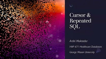 Cursor & Repeated SQL Teach One