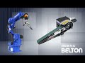 【日東工器】自動機、ロボット対応！空気式ベルトサンダ　ベルトンB-20CL-01　(フローティングあり)