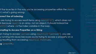 Resolving the Cannot read property Error in JavaScript Fetching Data
