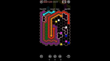 Game Play - Flow Free Hexes - Scattered Pack Levels 120 to 130