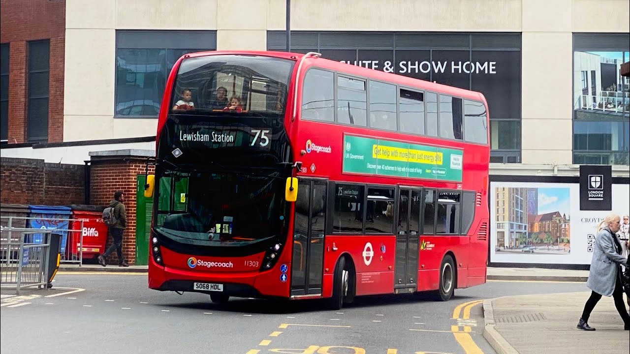 FULL ROUTE VISUAL | SLN Route 75 Lewisham Station To Croydon Town Centre | 11303 (SO68HDL)