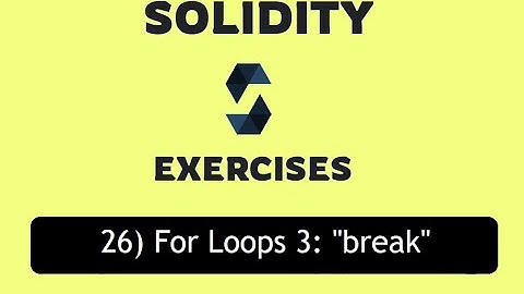 26- For Loops 3: break