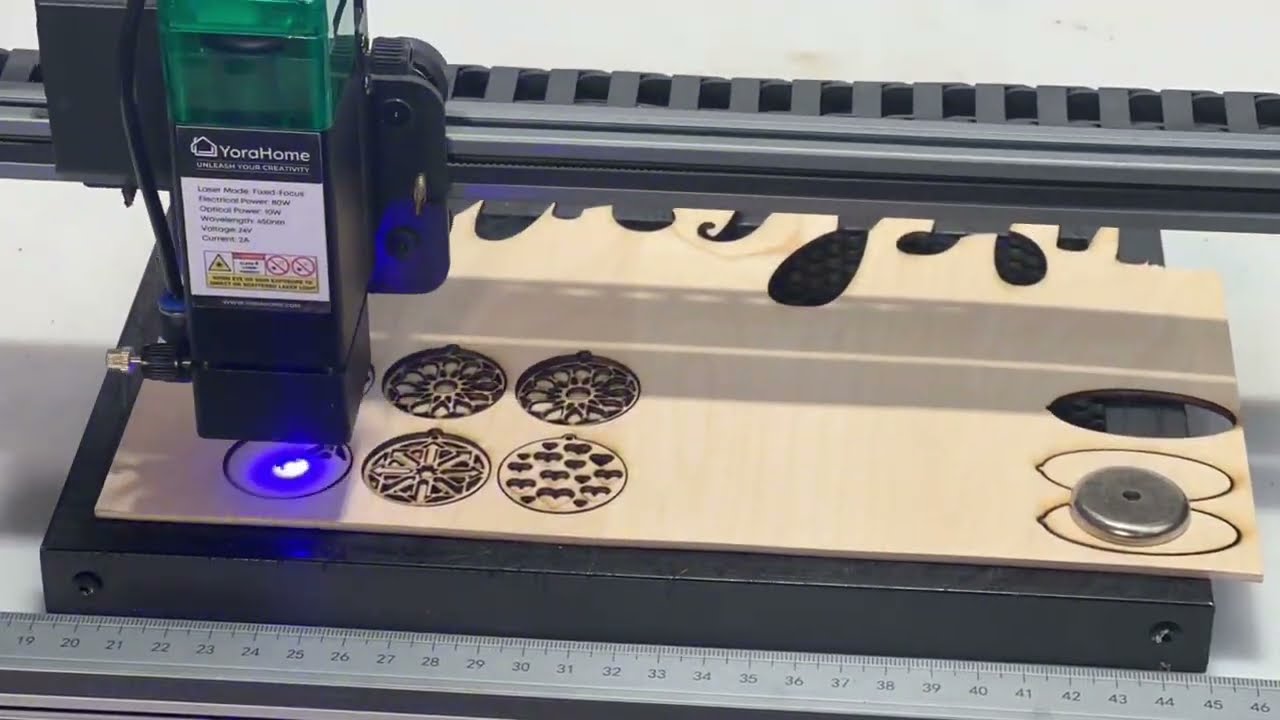 Laser Cutting Earrings on YoraHome 6550Pro YouTube