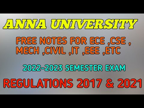 💯😍🤩 ANNA UNIVERSITY NOTES FOR ALL DEPARTMENT & SUBJECT REGULATION 17 ...