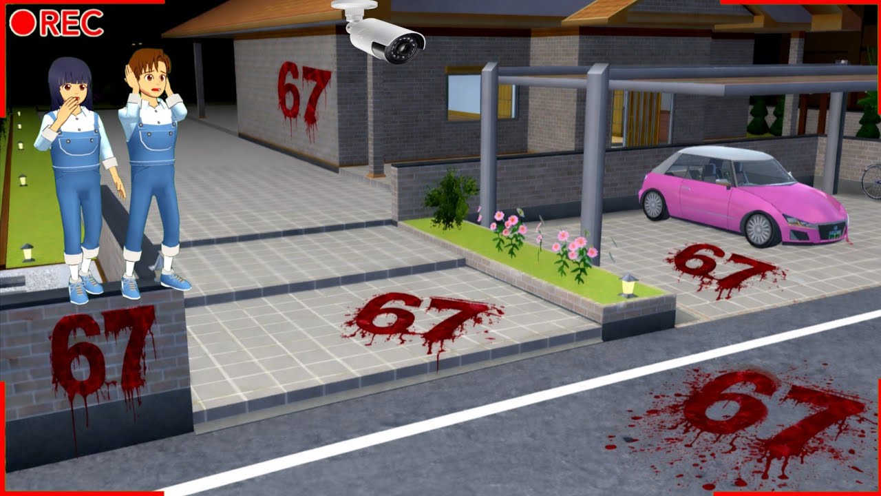 Yuta Mio Panik 😱 CCTV Merekam ANGKA 67 HOROR MISTERIUS Di Depan Rumah | Sakura School Simulator