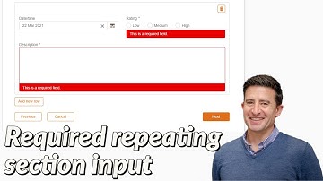 Conditionally required repeating section input
