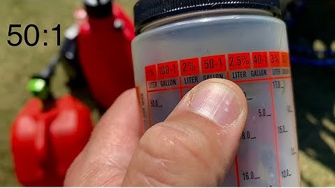 How to correctly mix 50:1 gas and oil for your 2 stroke engine