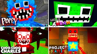 Huggy Wuggy vs Jumbo Josh vs Charles vs Boxy Boo | MINECRAFT EDITION | Jumpscares & Chase Scenes