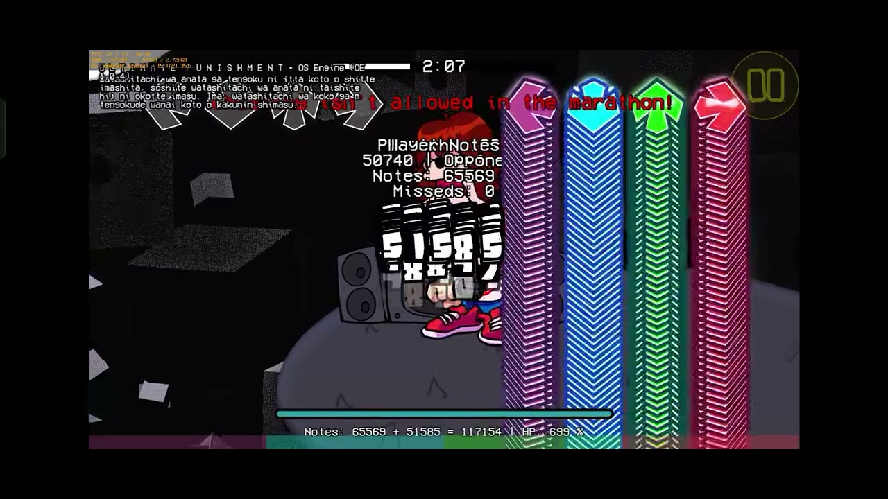 @LumbixFNF 's Tsukareta Overkill Mode chart Vs my secondary phone (Oppo A58) [WITHOUT RENDERING]