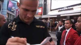 UFC Junior Dos Santos autographing UFC on Fox MMAMaxim.com UFC Heavyweight Champion