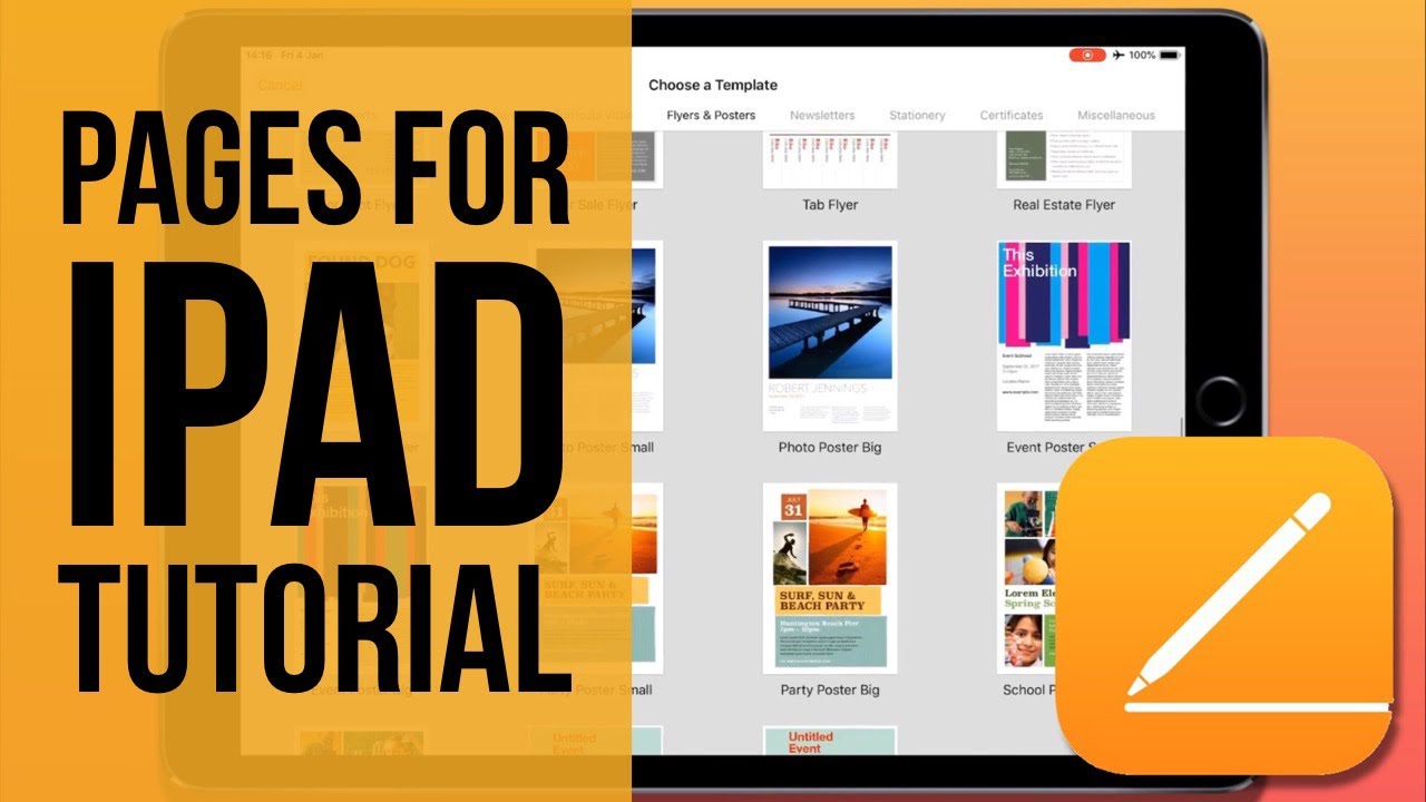 Pages For Ipad Tutorial 19 Youtube