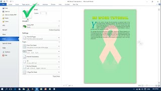 Print Background Color & Image in Word