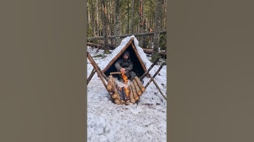 This self feeding fire will keep you warm throughout the night #shorts #bushcraft #survivalskills