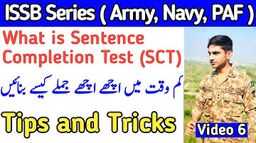 What is Sentence Completion Test in ISSB | ISSB Solved Sentences | ISSB Preparation | ISSB Videos |