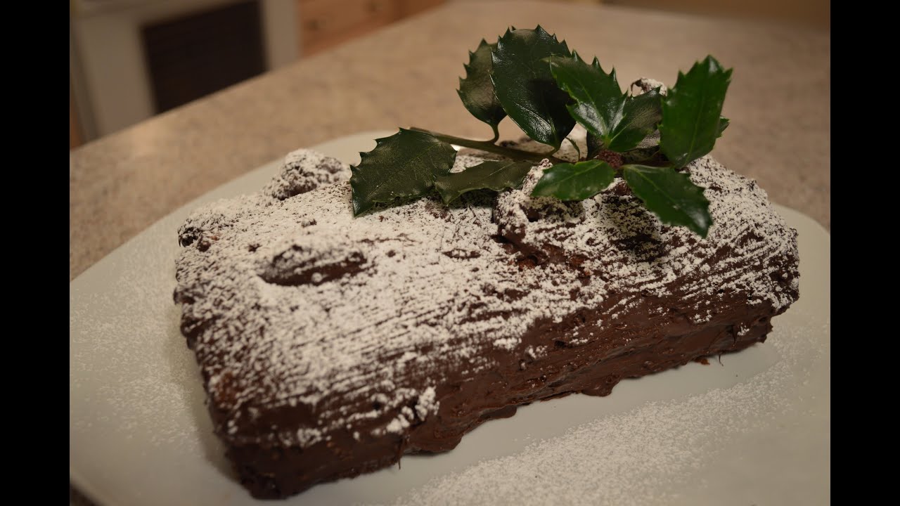 How to Bake a Christmas Chocolate Log Cake: Cooking with Kimberly - YouTube