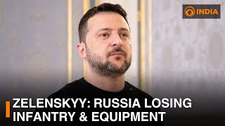 Zelenskyy: Russia losing infantry & equipment | More Updates | DD India Live